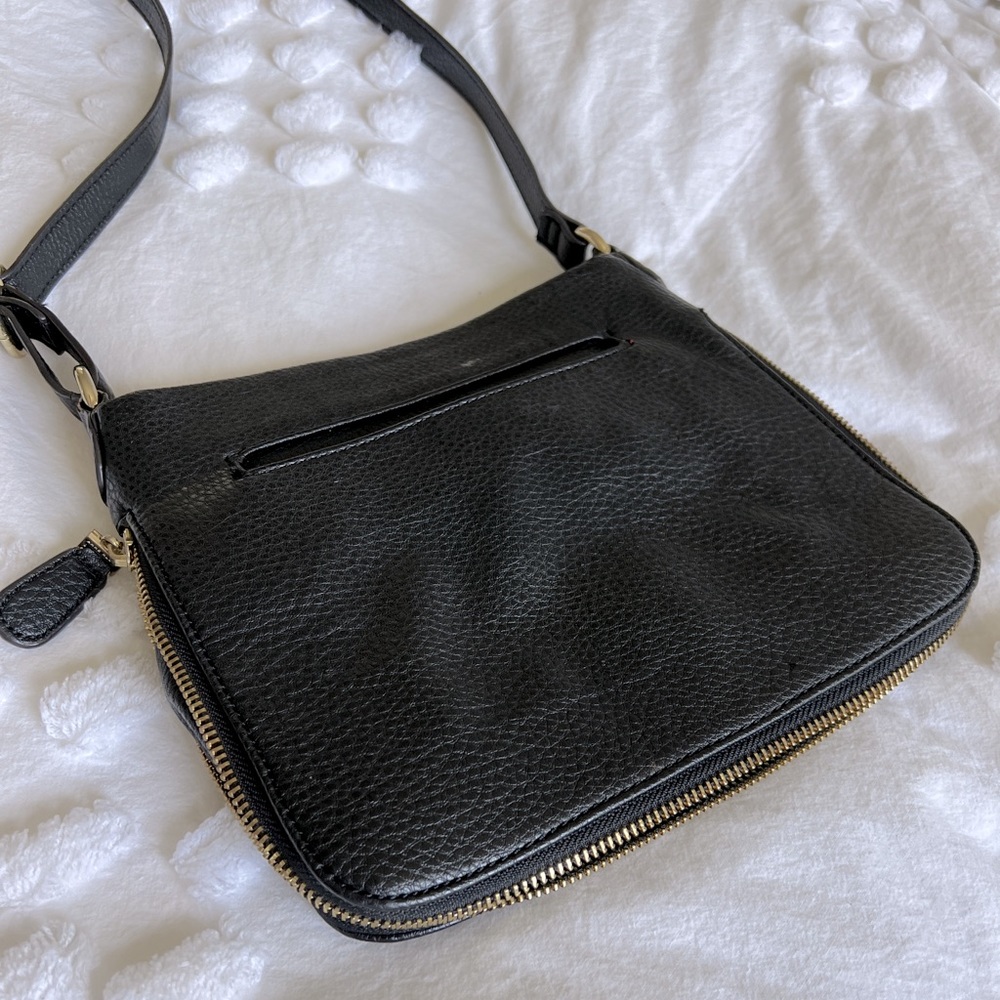 Thin black crossbody purse. - Picture 3 of 5